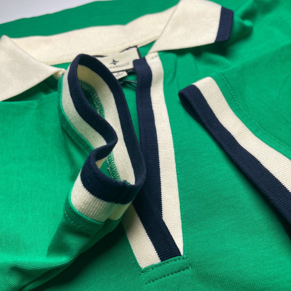Tuckernuck NWT Dress Green Hutton Polo Shirt Mini Women's Sz S Preppy Coastal - Picture 6 of 12